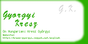 gyorgyi kresz business card