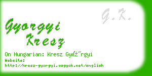 gyorgyi kresz business card